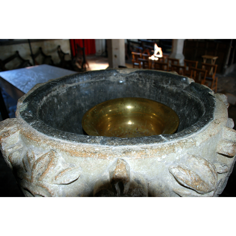 notice the depth of the carving on the top side of the basin