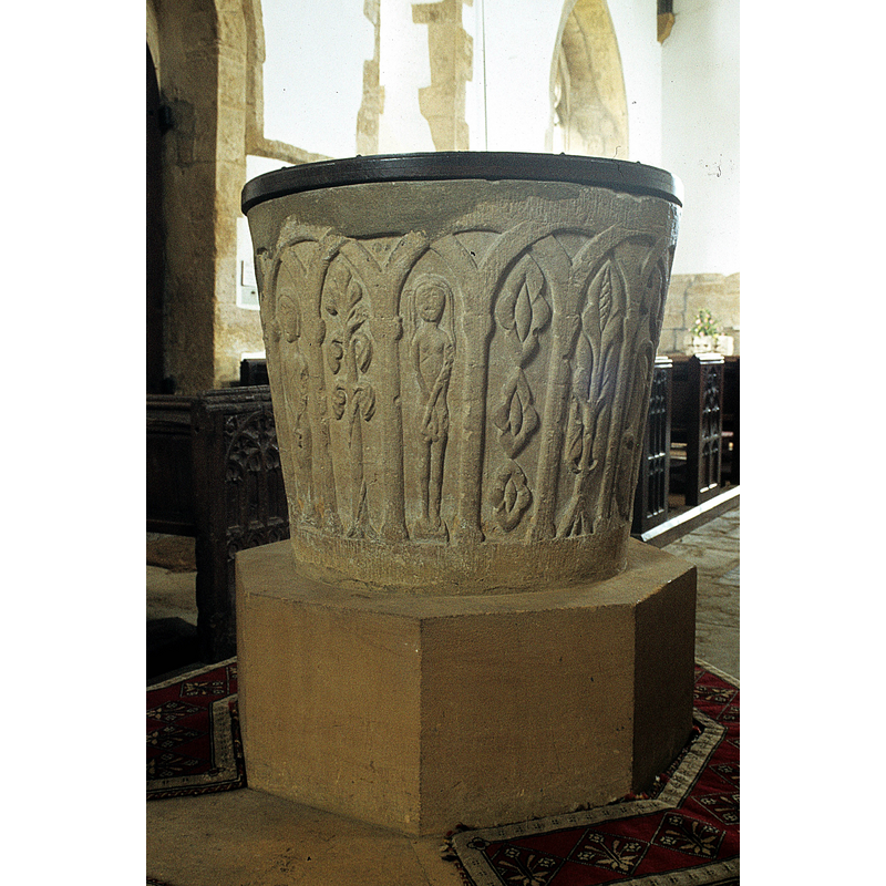 at the west end of the nave