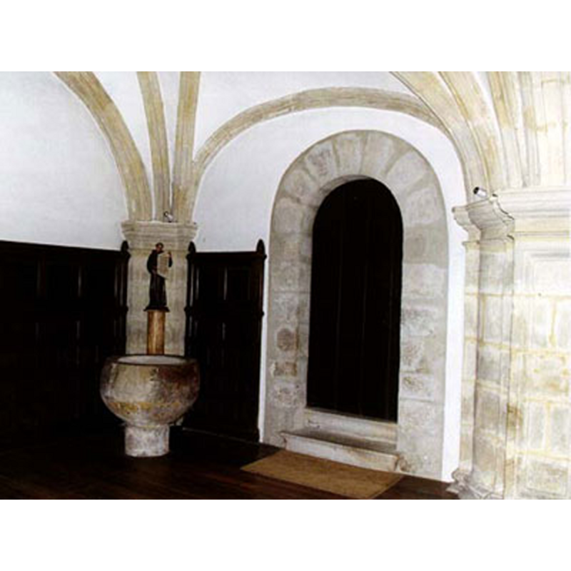 the door on the right is the access to the tower