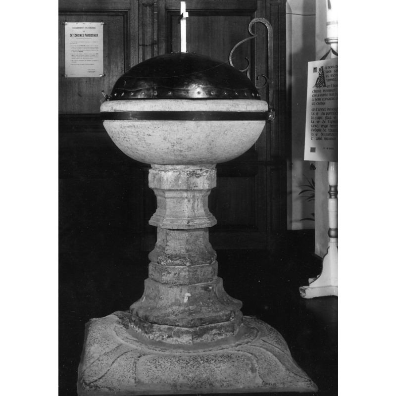 the composite font, of which the lower base has survived from the Romanesque original font here