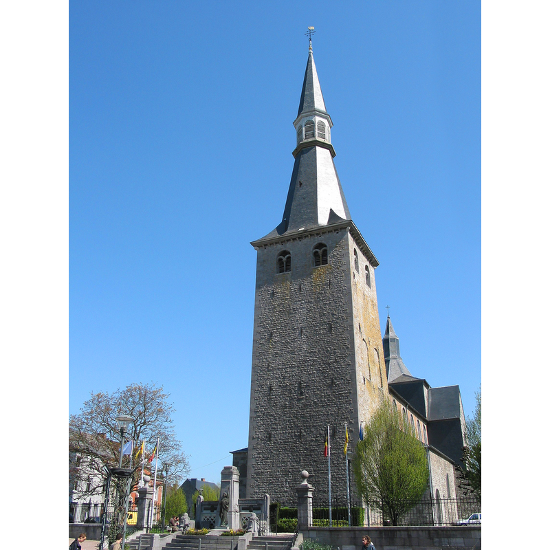 Source caption: "Ciney, the St-Nicolas colegiate church (before the storm of the 14th July 2010)"