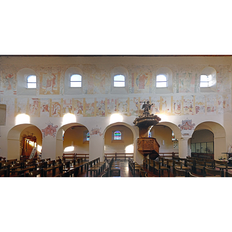 Source caption: "peintures murales des XVIe et XVIIe siècles mises au jour en 1981"