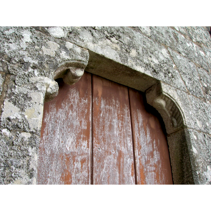 The portal is on the west wall of the south porch or transept.