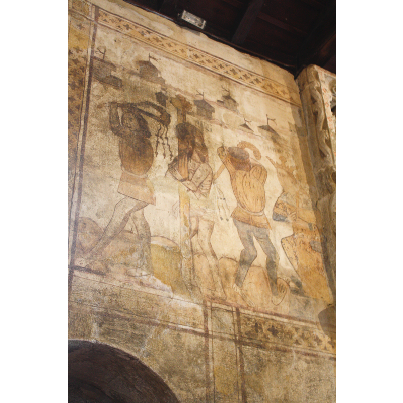 Source caption: "Fresco da Flaxelación, na igrexa de San Xulián de Ventosa (Agolada, Pontevedra)"