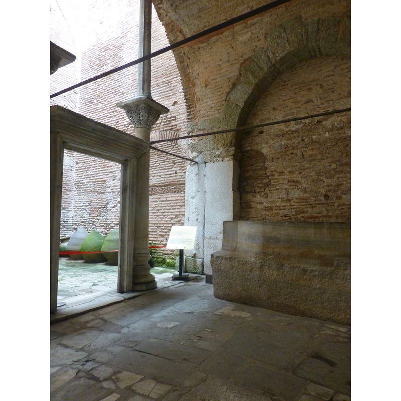 stands by the entrance gate