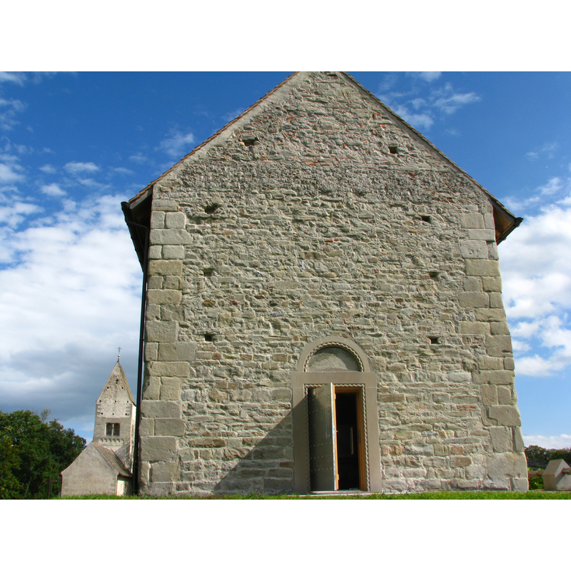in the background, left side, the church of St. Peter and St. Paul