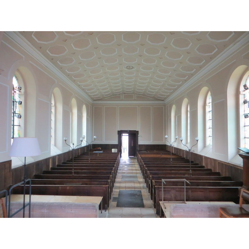 the top of the modern font is visible at the far [west] end, left [south] side
