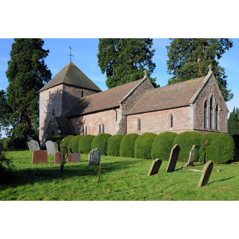 Source caption: "Thornbury church is dedicated to St Anne. The church nave dates from Norman times, the tower is 13th century and chancel was built in 1865."
