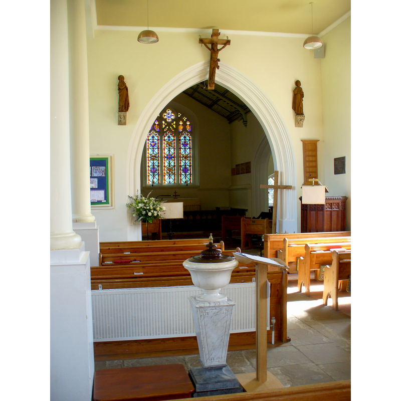 showing the modern urn-shaped font