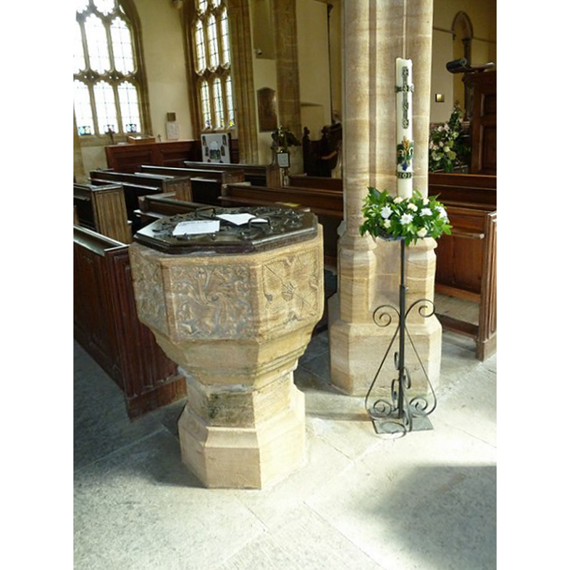 by a pillar of the south arcade