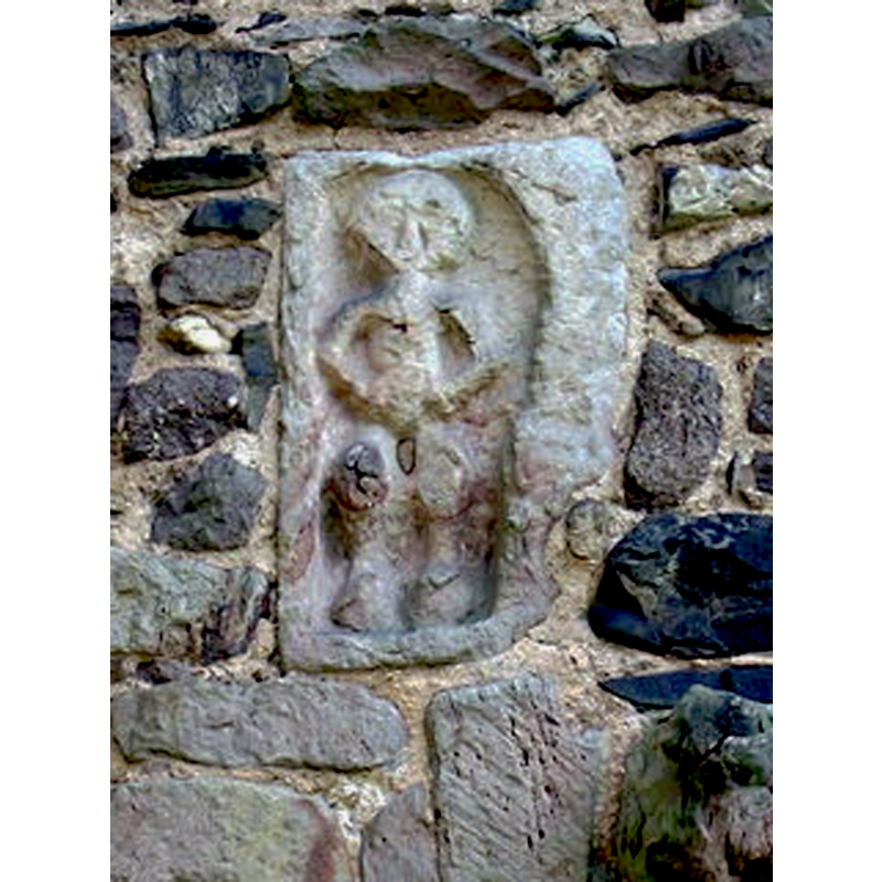 Source caption: ""Sheela-Na-Gig. A pagan fertility symbol inserted into the walls of the church. The name is of Irish origin meaning 'Sheila of the paps'."