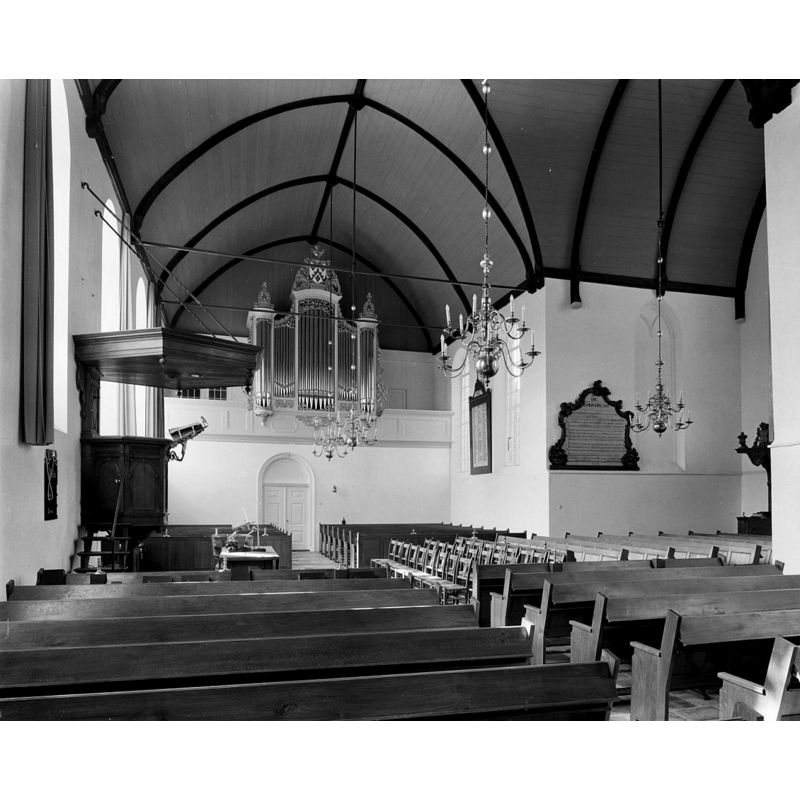 in April 1968 -- notice the base of the pulpit and the restored font next to it