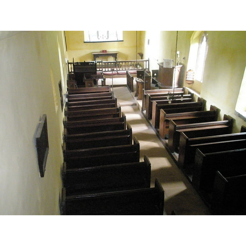Source caption: "Looking down from the balcony into St Catherine, Tugford"