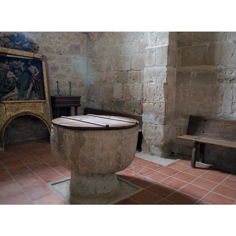 the side of the font has been repaired [2015]