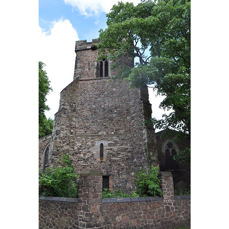 Source caption: "St Peter's Church - Belgrave. The Norman Church has been much altered. The church is disused and for sale (services ended in 2009) but is grade II listed."