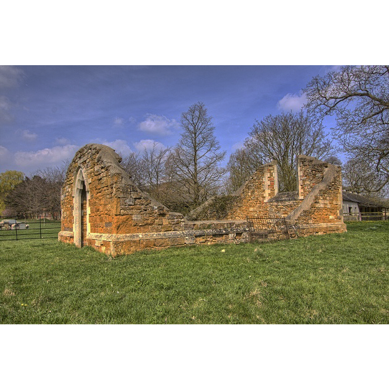 the chapter house ruins; ruins