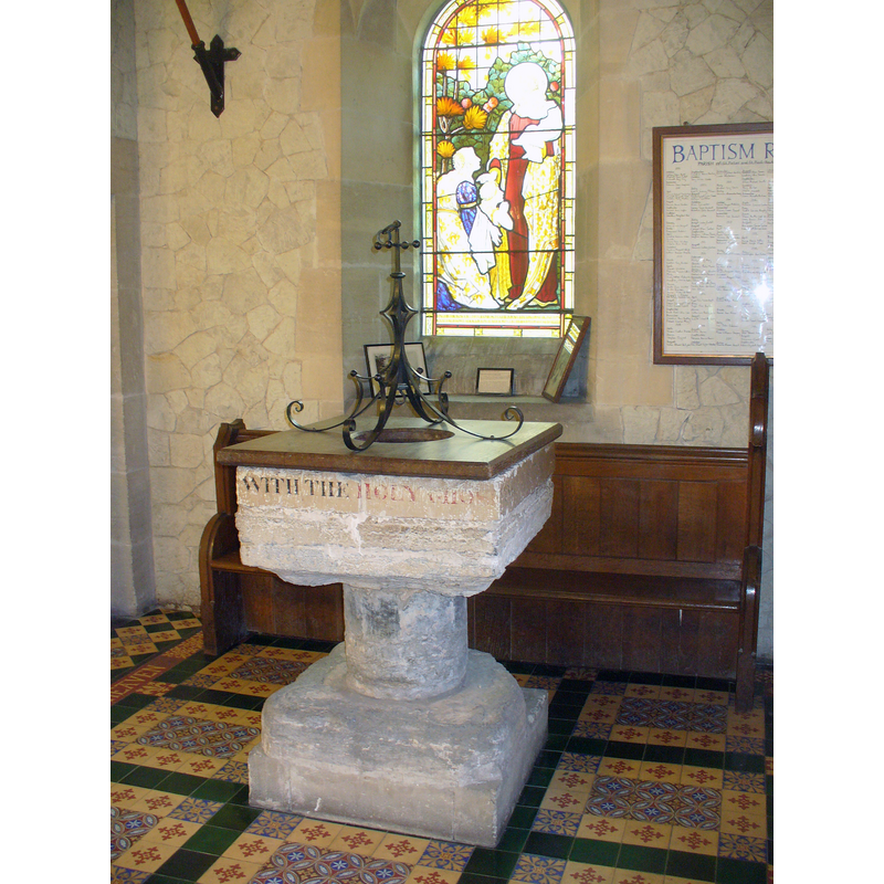 the 12thC font and its modern cover