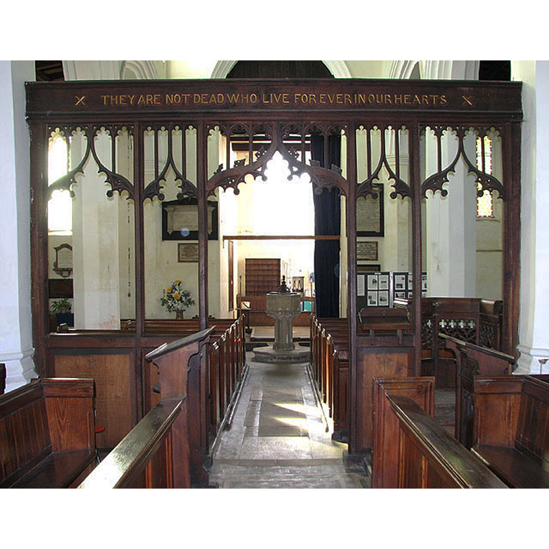the font and cover visible at the west end