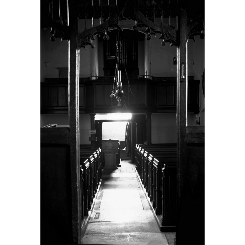 the font is visible towards the end of the aisle