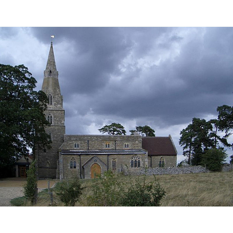 EXT S digital photograph taken 10 August 2006 by Nigel Stickells [www.geograph.org.uk/photo/298027] [accessed 11 September 2015] Source caption: "The Church of St Nicholas at Chellington. The church of St Nicholas, which dates from the 13th century, occupies a striking location overlooking the ancient Harrold Bridge and Causeway, as well as the River Great Ouse and Harrold Country Park. The church was made redundant in the 1970s but has since been turned into a well appointed residential centre for young people."
FONT digital photograph taken by Chris Stafford [www.stnicholascenter.org/galleries/gazetteer/1408/4/] [accessed 11 September 2015] NO KNOWN