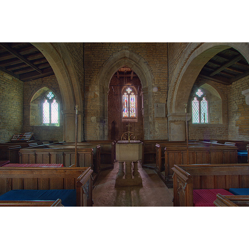 at the west end of the nave