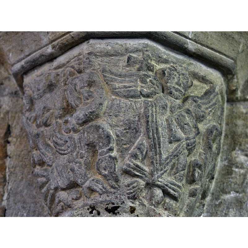 Source caption: "Stoke Dry: St. Andrew's Church: The Norman north chancel pier capital"