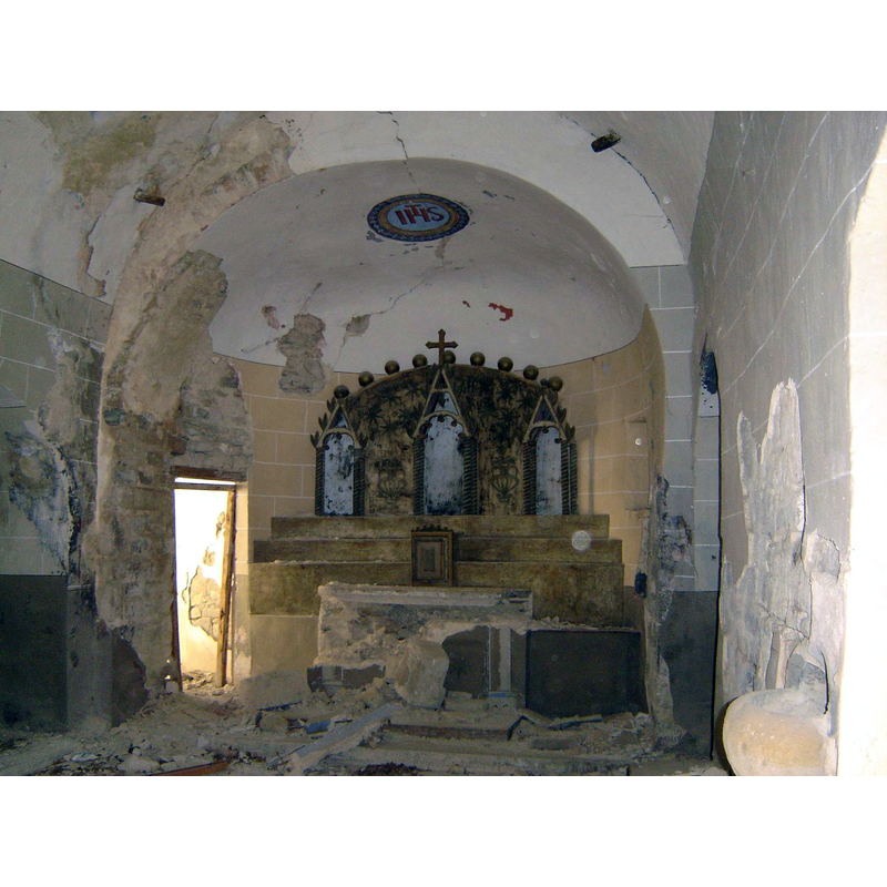 the ruins of the abandoned church