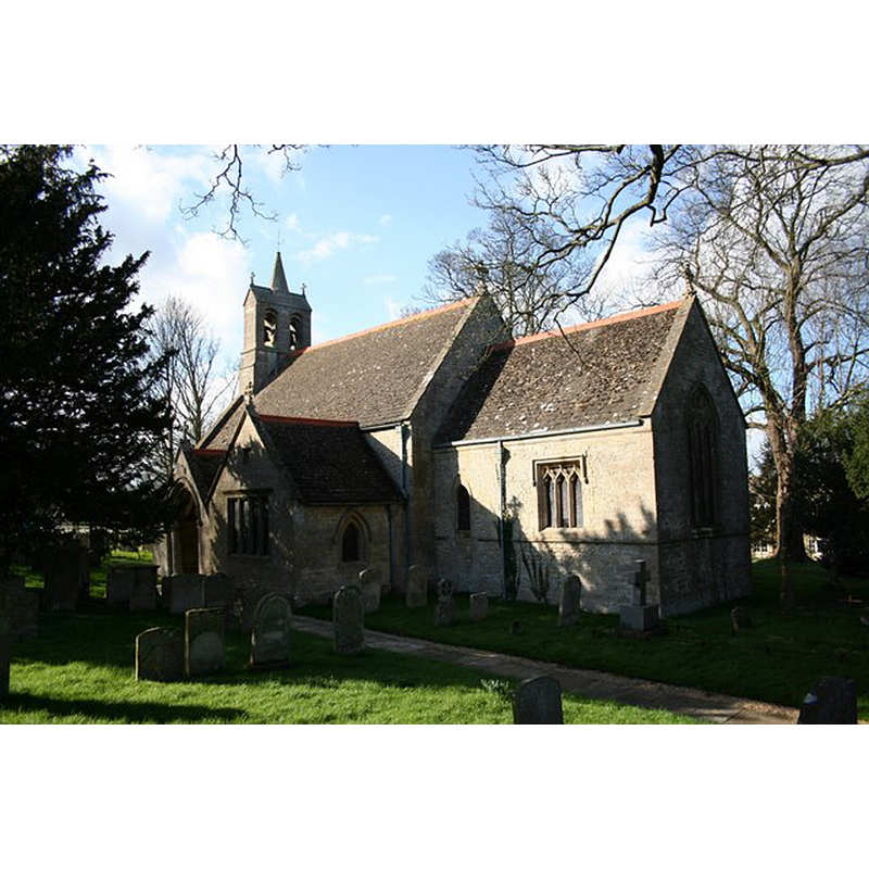 Source caption: "St.Nicholas' church, Stretton. Norman origins, largely 13th century with a restoration by James Fowler 1881-2."