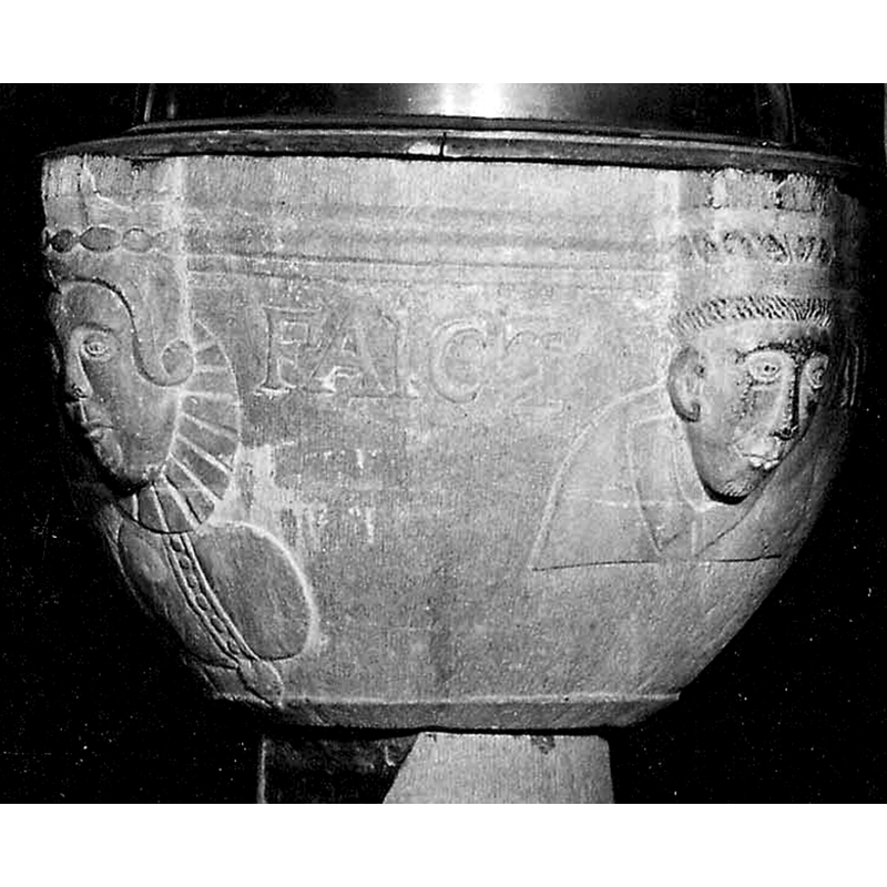 several, adorning the basin sides