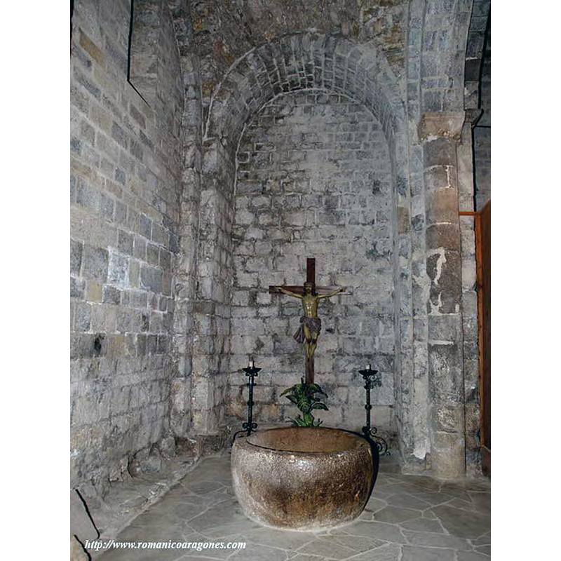 at the west end of the south aisle