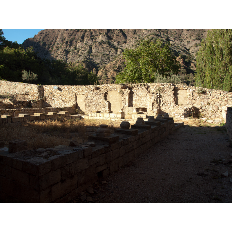 the ruins of the monastery clister