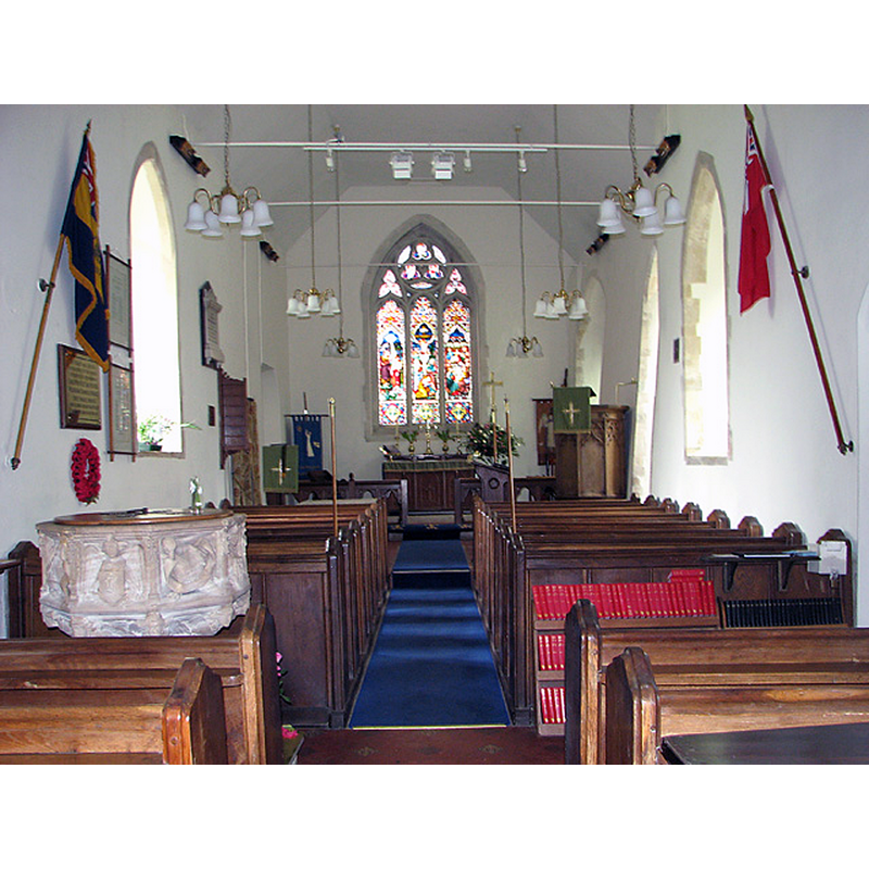 the top of the font is visible in the foreground, left [north] side