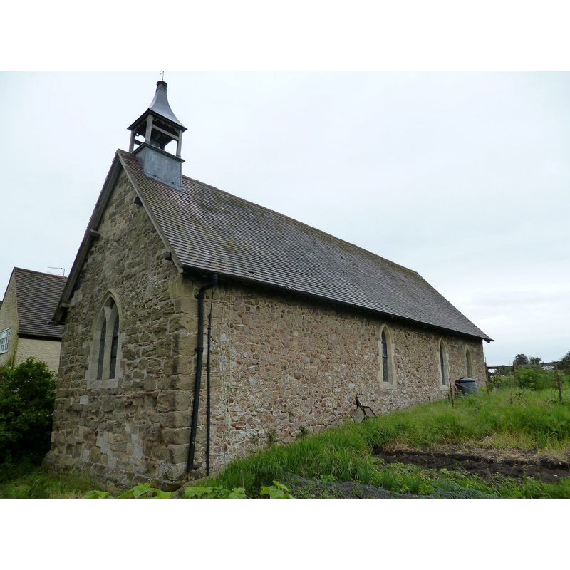 Source caption: "Wigston Parva Church. Saint Mary, a small church dating from 1160, has a vegetable plot in the tiny churchyard."