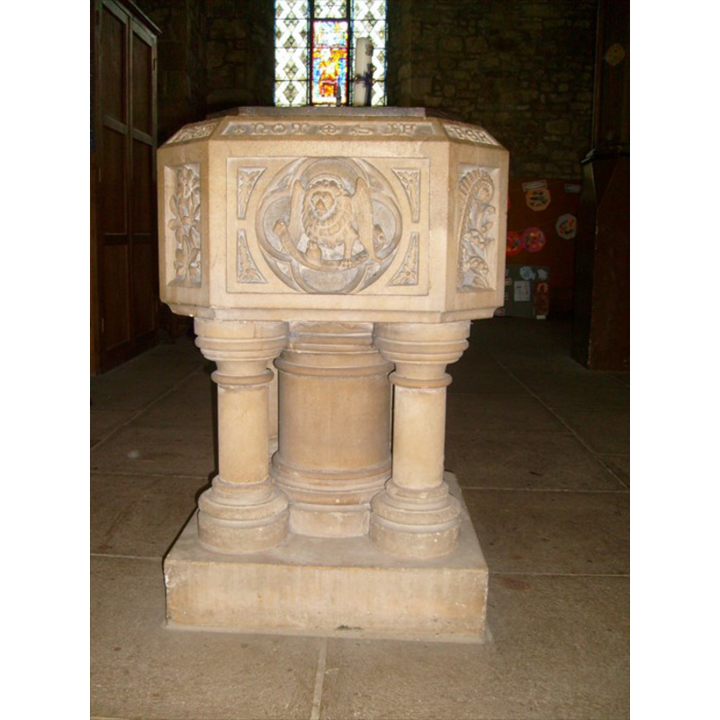 the modern font; south side with Mark's symbol
