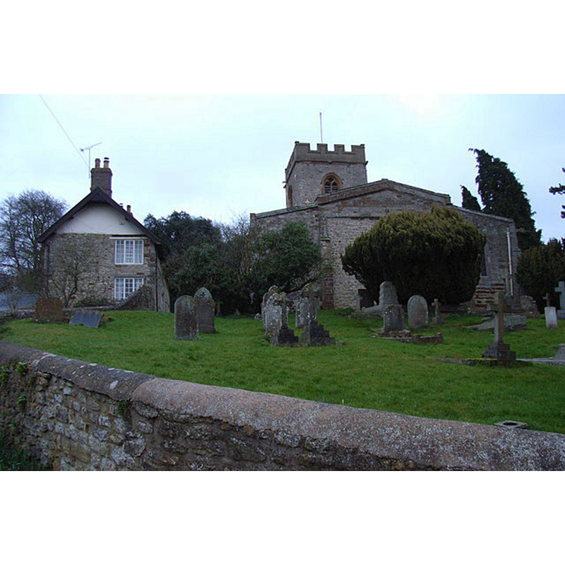 Source caption: "Church and Cottage, Weedon Lois. The ecclesiastical parish calls itself Lois Weedon (as opposed to Weedon Lois). This is St Mary and St Peter's church."
