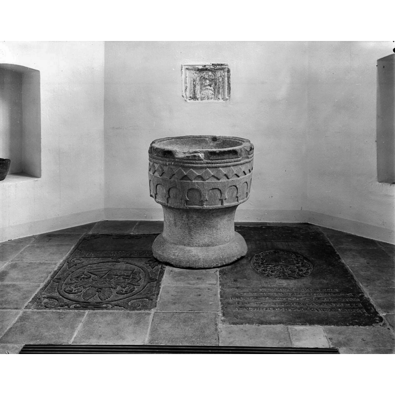 the font in the chancel in 1976