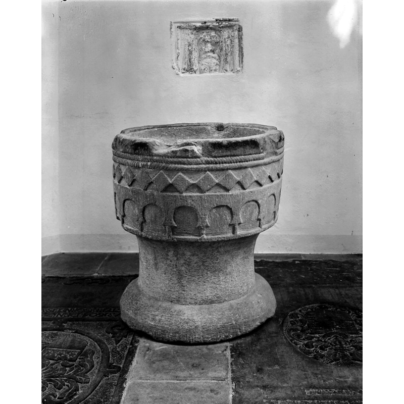 the font in the chancel in 1976
