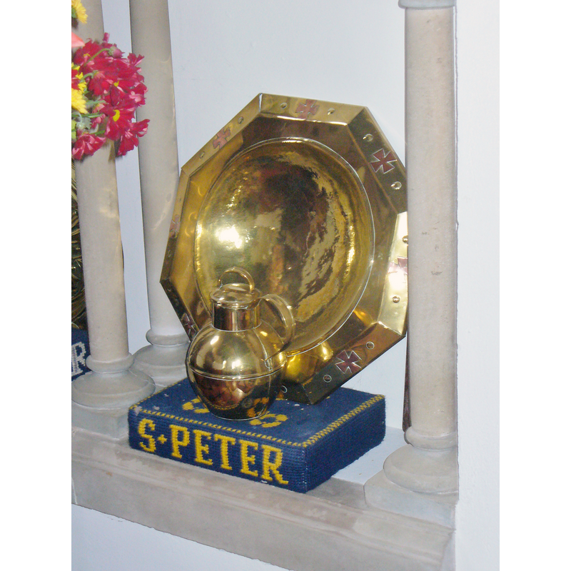 the baptismal dish; to be used on top of the stone font, as many northern churches do