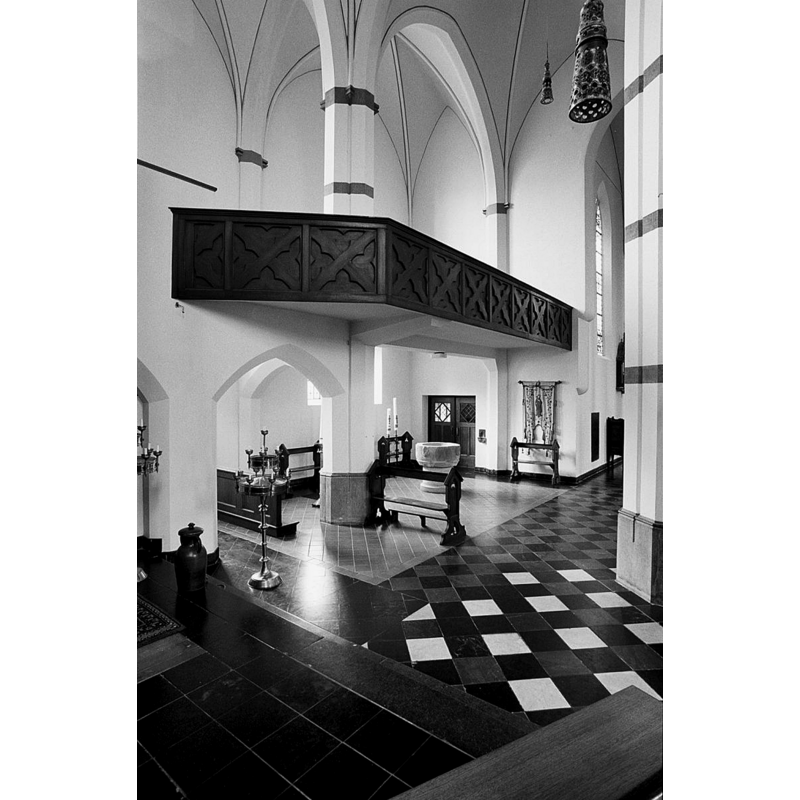 the old font in the context of the north aisle