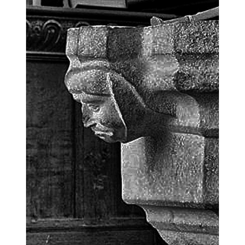 one of four heads on this basin