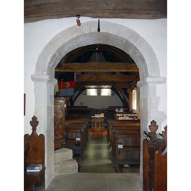 the font visible in the nave