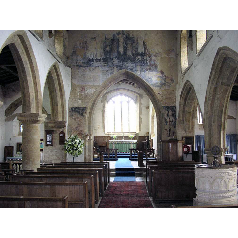 the font and cover in the foreground, by the south arcade