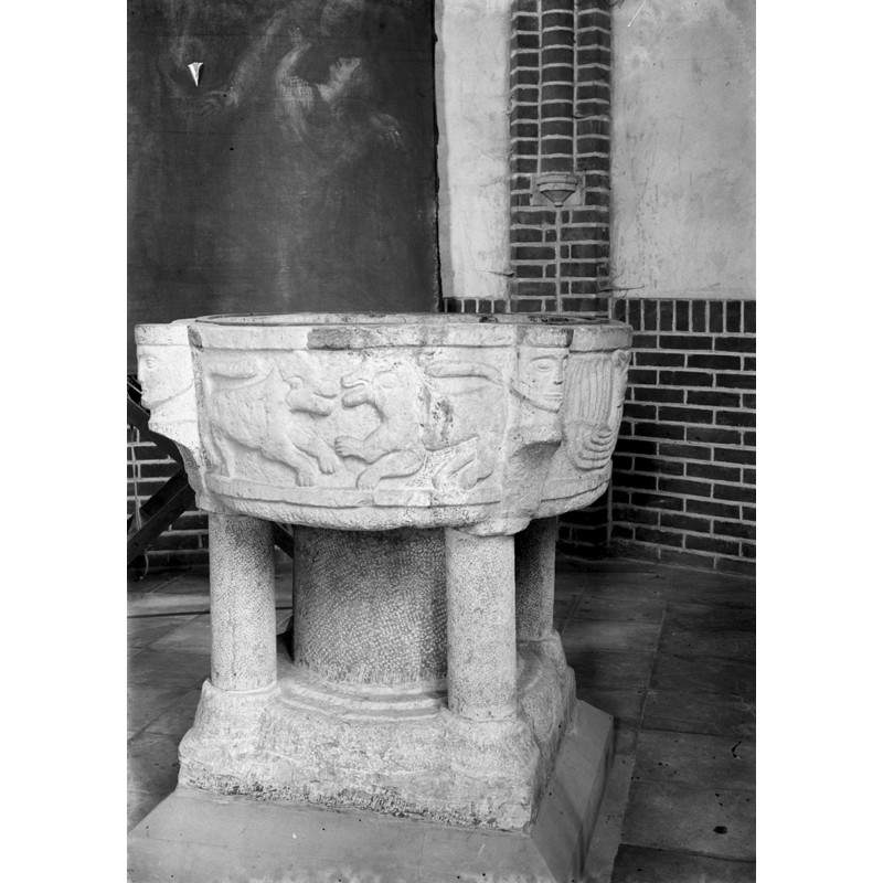 inside the old church in 1926; the church would be badly damaged in 1944, WWII