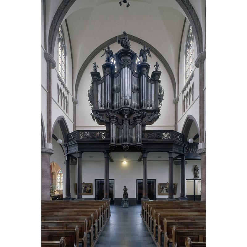 with the modern font at the far [west] end