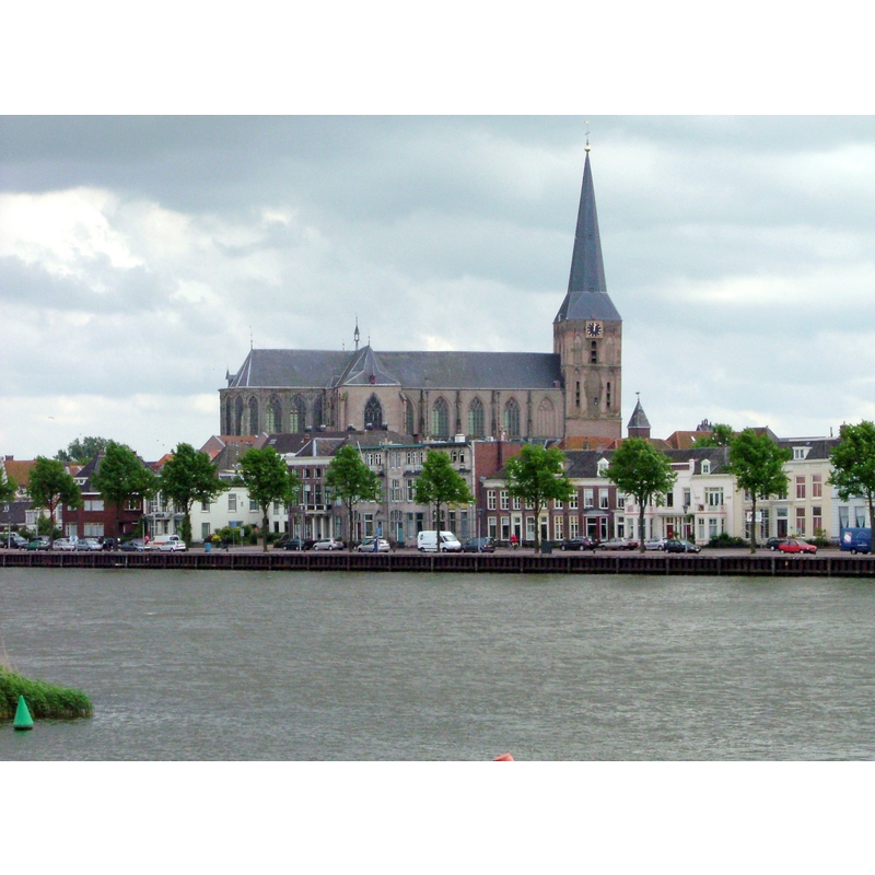 north view of the church across the river IJssel