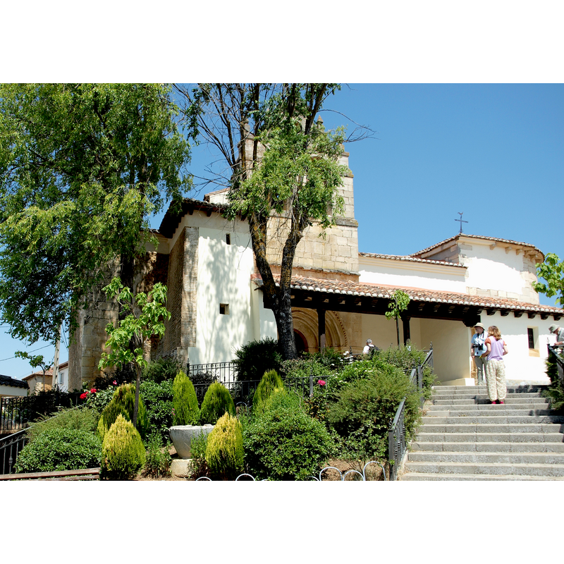 the old font is located in the greenery out front