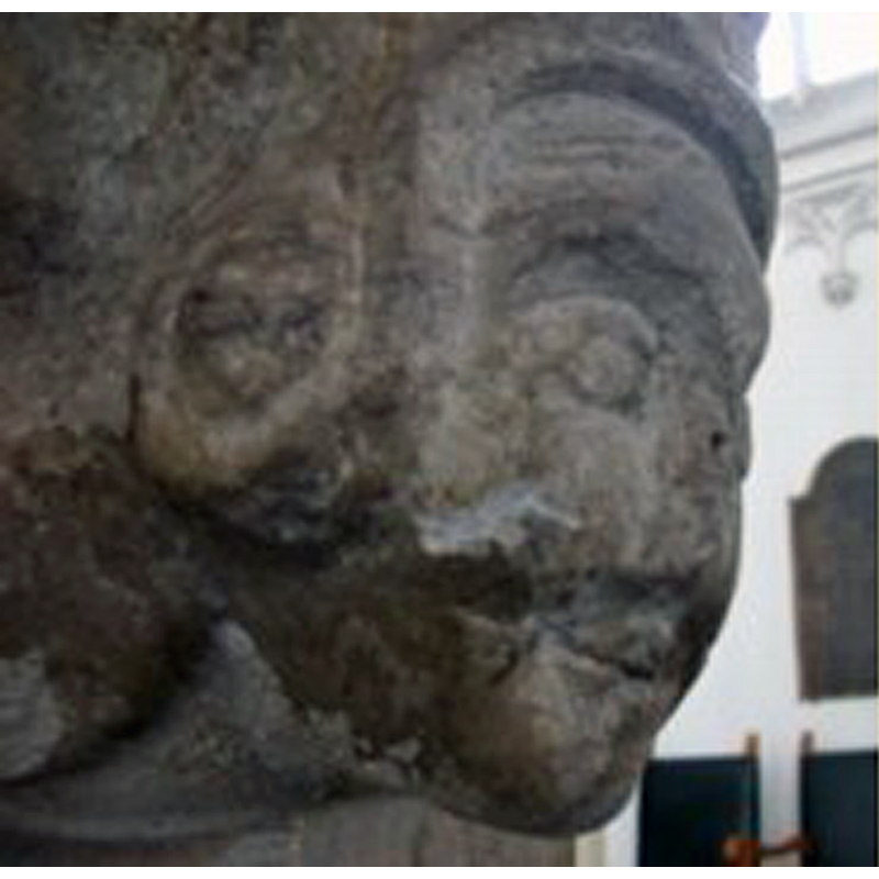 one of the three heads that have survived