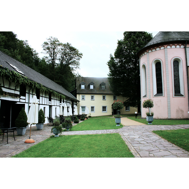 the east end of the church in the context of the former convent buildings