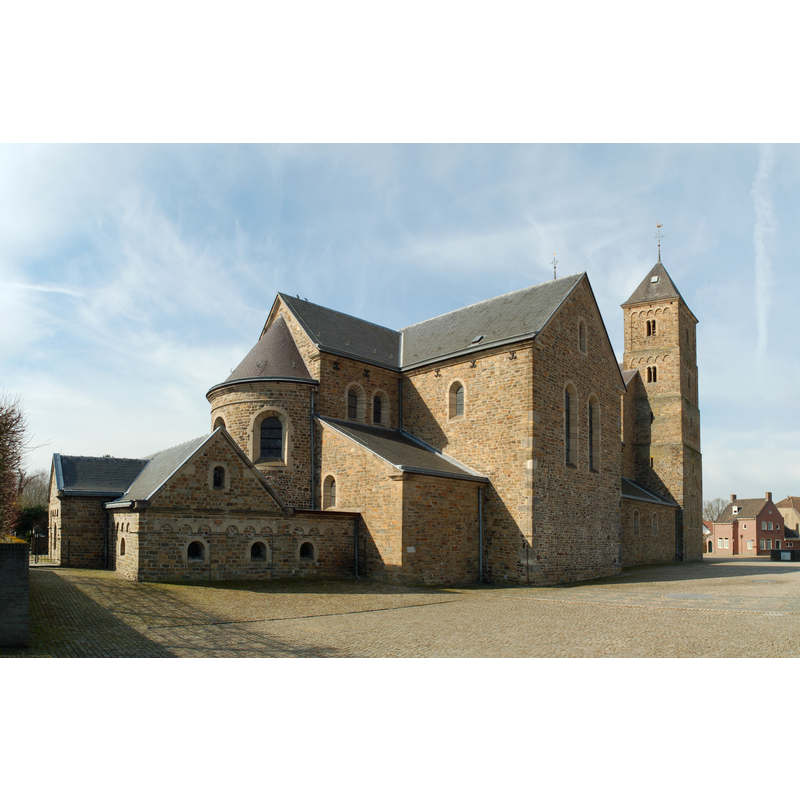 the former abbey church Sint-Salvator, now re-built as the Rooms-Katholieke Sint-Amelbergabasiliek, Susteren