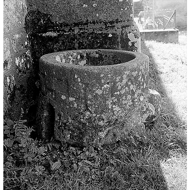 covering a part of the back side of the basin